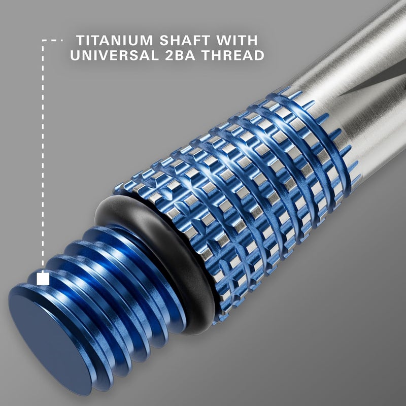 Target Darts Phil Taylor Gx2 Raw Power Titanium Dart Shaft, Short/Intermediate/Medium | Player Edition Aluminium Shafts, 2BA Thread, Professional Dart Accessories - Image 4